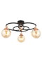 Opviq Lámpara de araña AR-1661-3BSY en Negro y Bronce